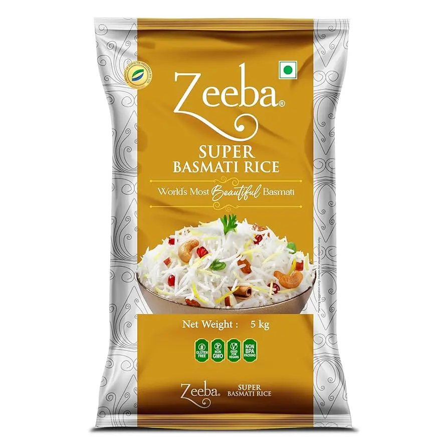 Zeeba Super Basmati Rice (Long Grain) 4x5kg | Tropical Heritage